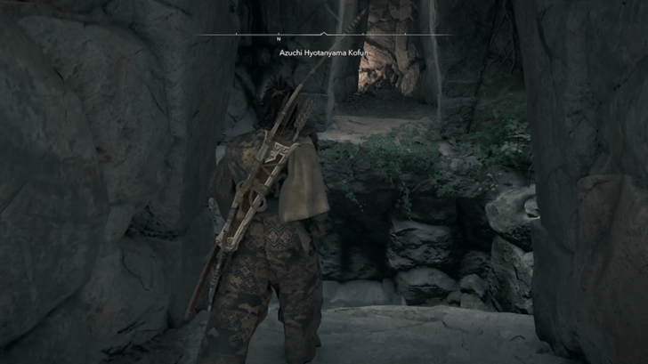 Azuchi Hyotanyama Step 4 - Drop Down First to Cross