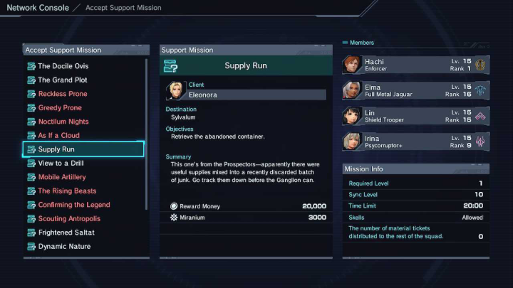Xenoblade Chronicles X Definitive Edition - Do Support Missions