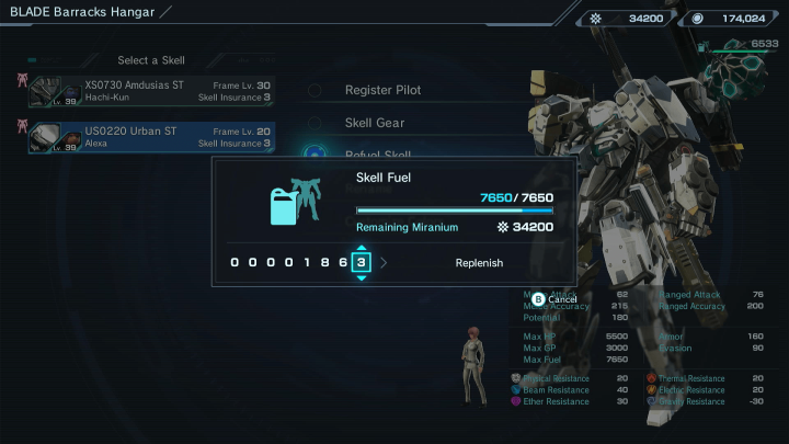 Xenoblade Chronicles X Definitive Edition - Instantly Refuel Skells