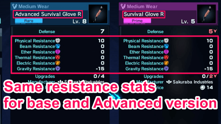 Same Resistance Stats
