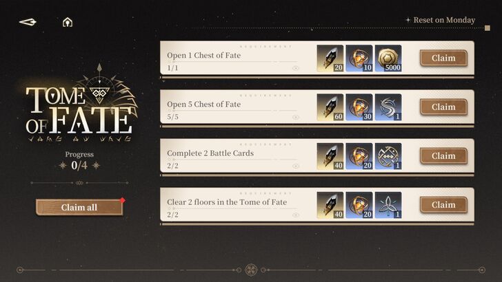 Tome of Fate Obtain Rune Shards