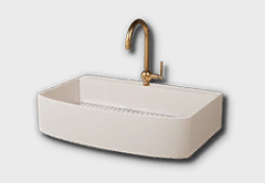 Gold Accented Ceramic Sink