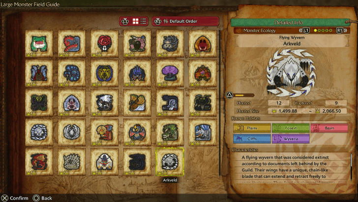 Gold Crown Size Monster Encyclopedia