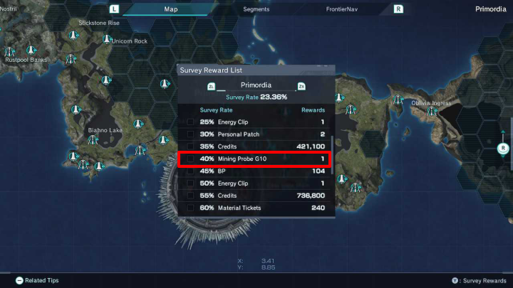 Xenoblade Chronicles X Definitive Edition - Survey Rate Rewards