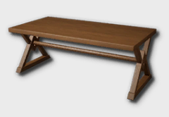 Wooden Hourglass Dining Table