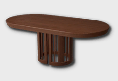 Oval Wooden Dining Table
