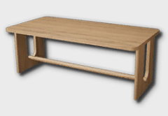 Rounded Wooden Dining Table