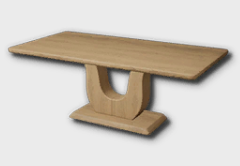 U Base Wooden Dining Table