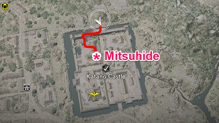 path to Mitsuhide in Katano Castle