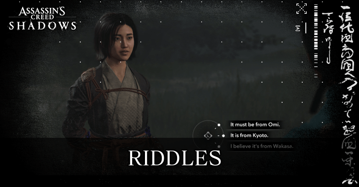 AC Shadows - List of All Riddles and Solutions