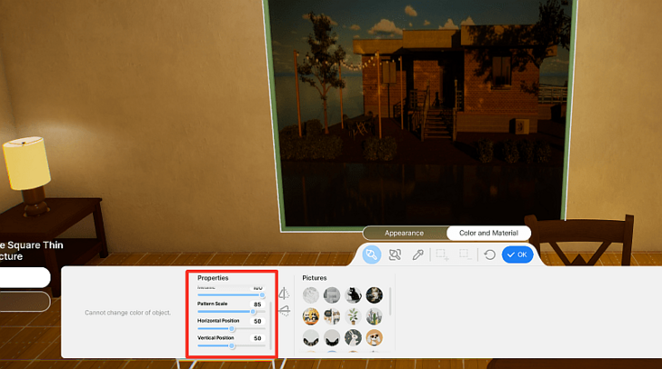 Pattern Scale and Position Controls