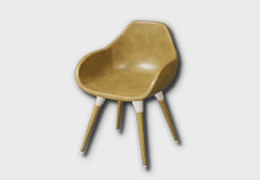 Wide Vintage Dining Chair