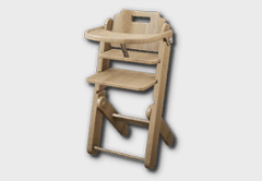 Wooden High Chair for Toddlers