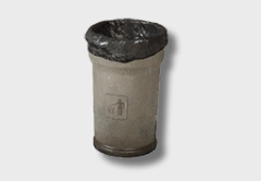 Small Outdoor Round Trash Can