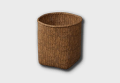 Natural Rattan Trash Can