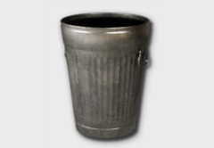 Medium Steel Outdoor Trash Can