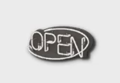Round Neon Open Sign