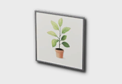 Tiny Square Thin Framed Picture