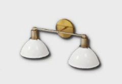 Golden Frame 2-Bulb Wall Lighting