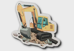 Excavator Sticker
