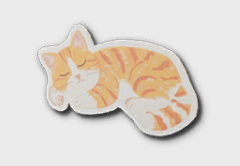 Orange Cat Sticker