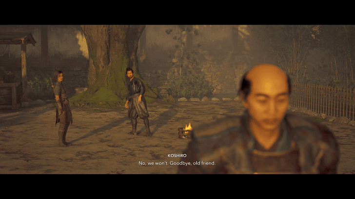 Koshiro and Commander Seiji say their goodbyes