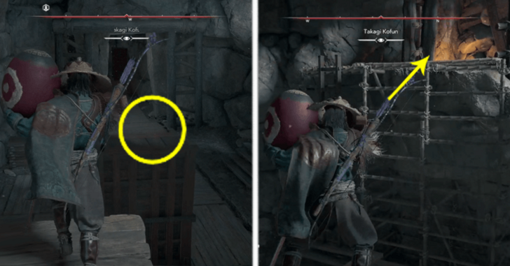 Takagi Kofun Step 10 - Jump On and Throw Barrel