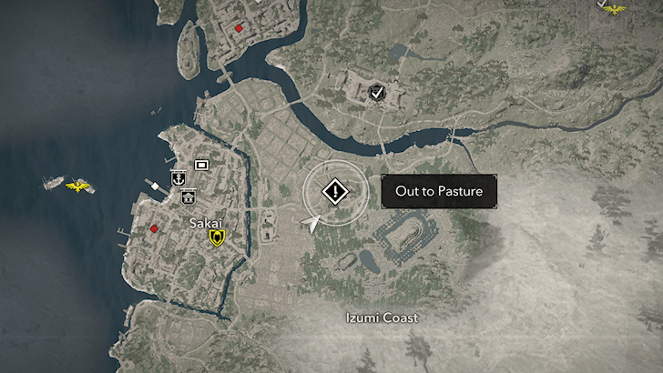 Out to Pasture starting location