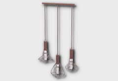 Long Framed 3-Bulb Pendant Lighting