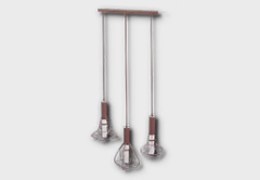 Extra Long Framed 3-Bulb Pendant Lighting