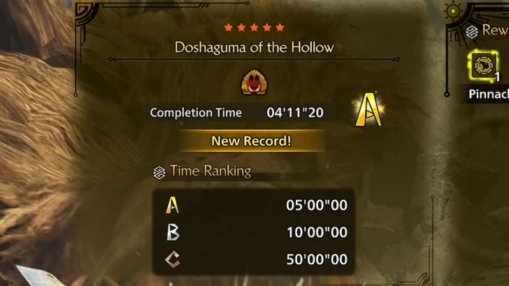 Monster Hunter Wilds Arena Quest Time Rankings