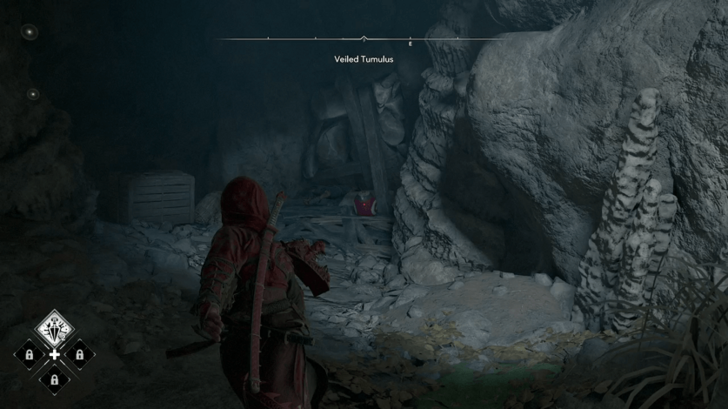 Veiled Tumulus Step 4 - Destroy Red Barrel With Kunai