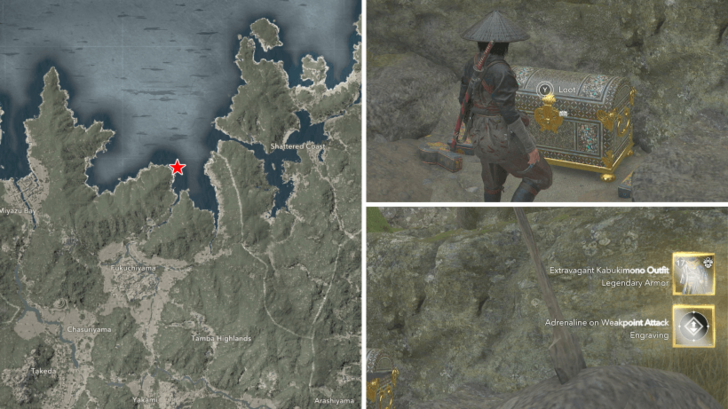 AC Shadows Extravagant Kabukimono Outfit Location in Tamba