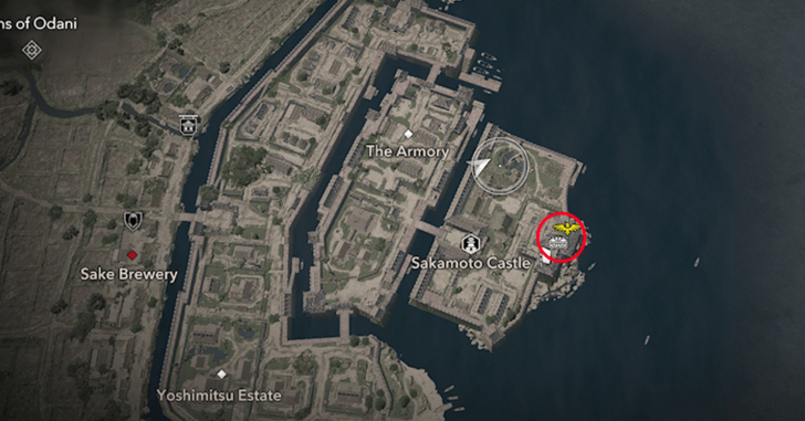 Sakamoto Castle Samurai Dasiho 3 Map Location