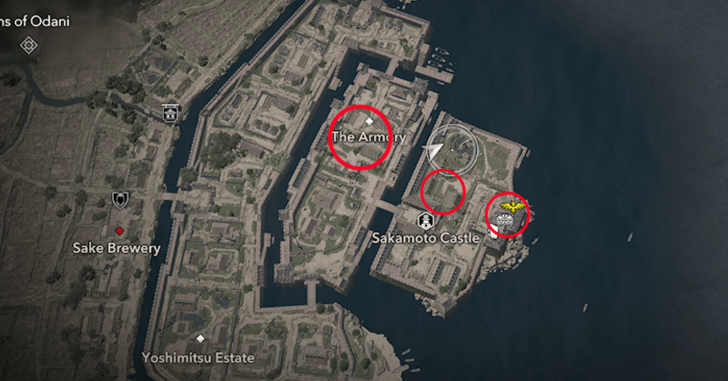 Sakamoto Castle Samurai Dasiho Locations