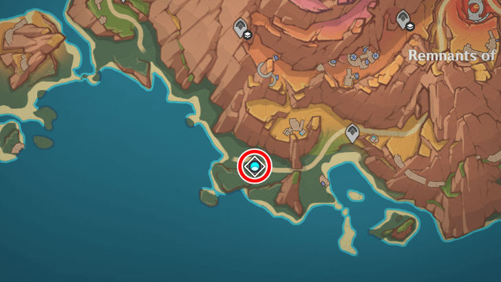 Genshin Impact - Deepfire Construct Artifact Domain Map Location
