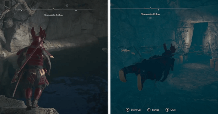 Shimosato Kofun Step 3 - Dive Down and Swim Underwater