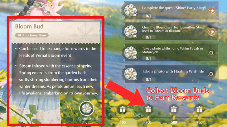 Fields in Vernal Bloom - Bloom Buds for Rewards