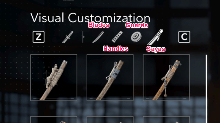 Customize individual Parts