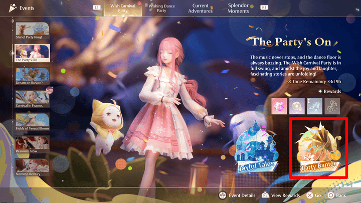 Infinity Nikki - Party Banters Event Page