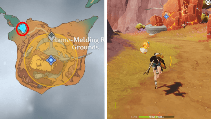 Genshin Impact - The Sealed Site of Sacrifice - Go to Flame-Melding Ritual Grounds