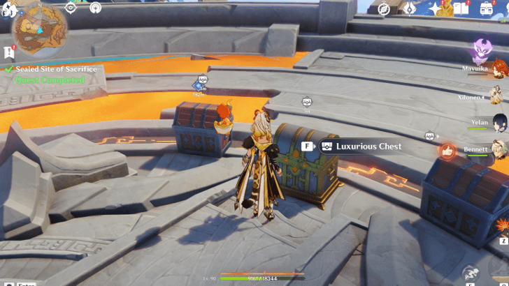 Genshin Impact - The Sealed Site of Sacrifice Rewards