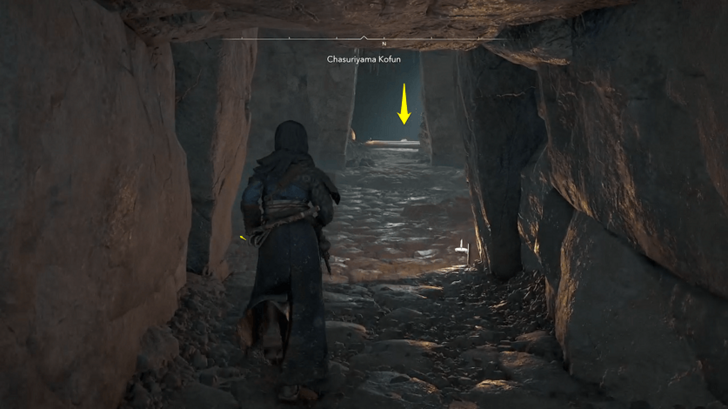 Chasuriyama Kofun Step 2 - Go to the Leap of Faith Point