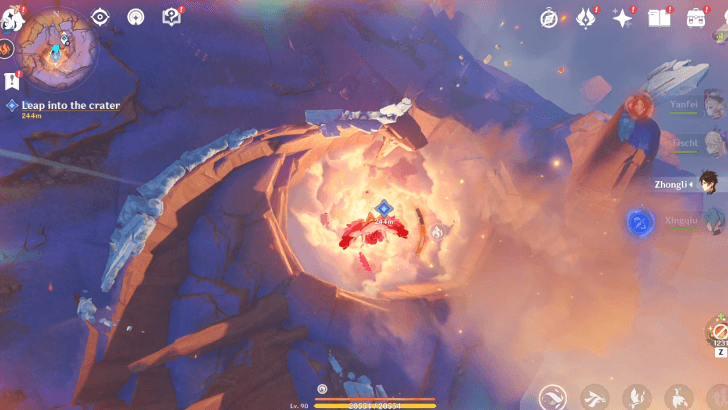 Genshin - Leaping Into the Volcano