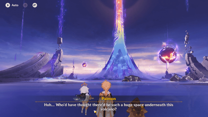 Genshin - As the Burning Sun Sears Shadows - Enter the Huge Space Beneath the Volcano