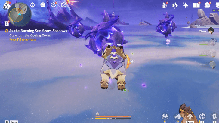 Genshin - As the Burning Sun Sears Shadows - Clear Out the Oozing Cores