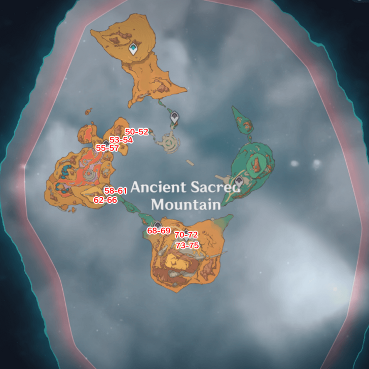 Genshin - 5.5 Ancient Sacred Mountain Surface - Skysplit Gembloom Map