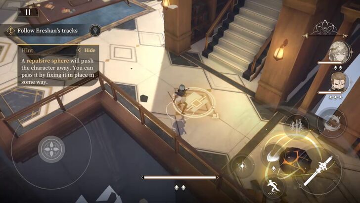 first repelling sphere