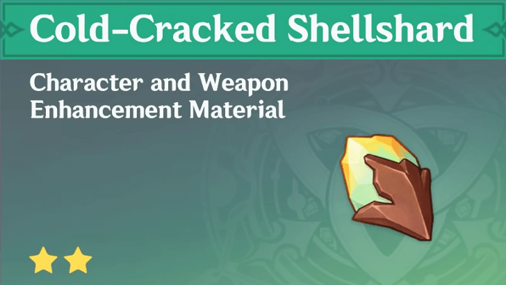 Genshin Impact - How to Get Cold-Cracked Shellshard and Effects