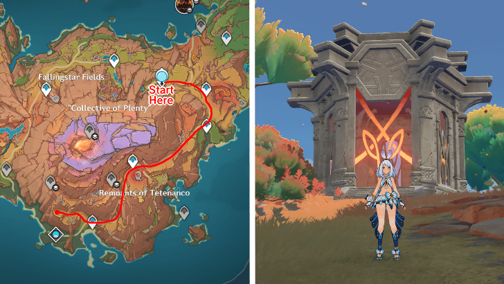 Genshin Impact - Shrine of Depths 8 Location - Remnants of Tetenanco